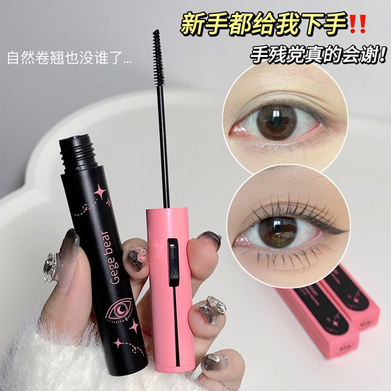 Gege oso encantador largo rimel curling ojo grueso rimel con pestañas peine herramientas de belleza