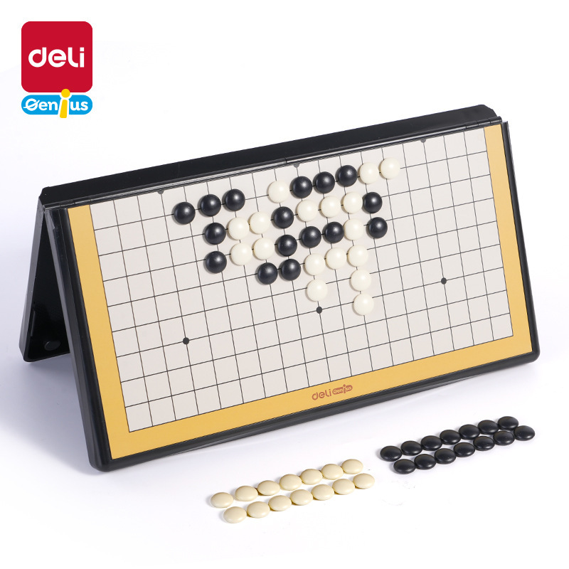Deli YW110-W Magnetic Portable Go Toy Early Education Folding Game Board Entertainment Educational Backgammon
