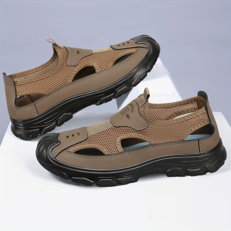 Sandalias de poliuretano para hombres nuevos zapatos huecos para hombres zapatos de tamaño grande zapatos casuales transfronterizos poco profundos zapatos transpirables 46