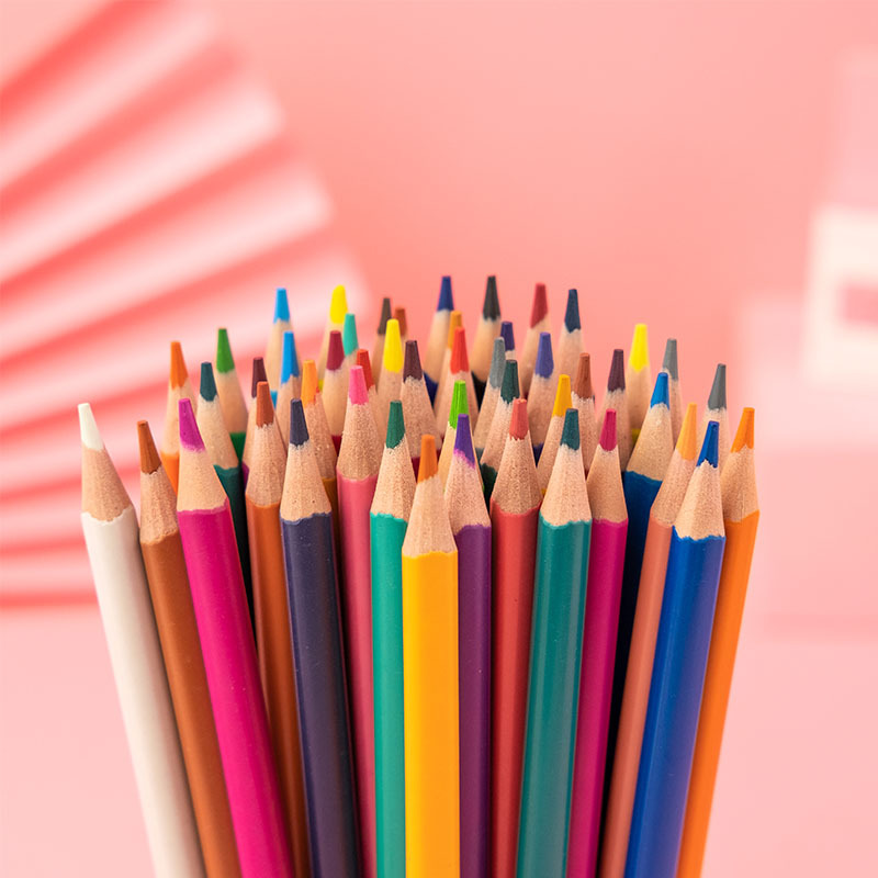 Oil-Based Plastic Colored Pencils for Elementary School Students, Drawing Stationery, Children's Supplies Wholesale, Cartoon Barrel-Packed Cultural Pens
