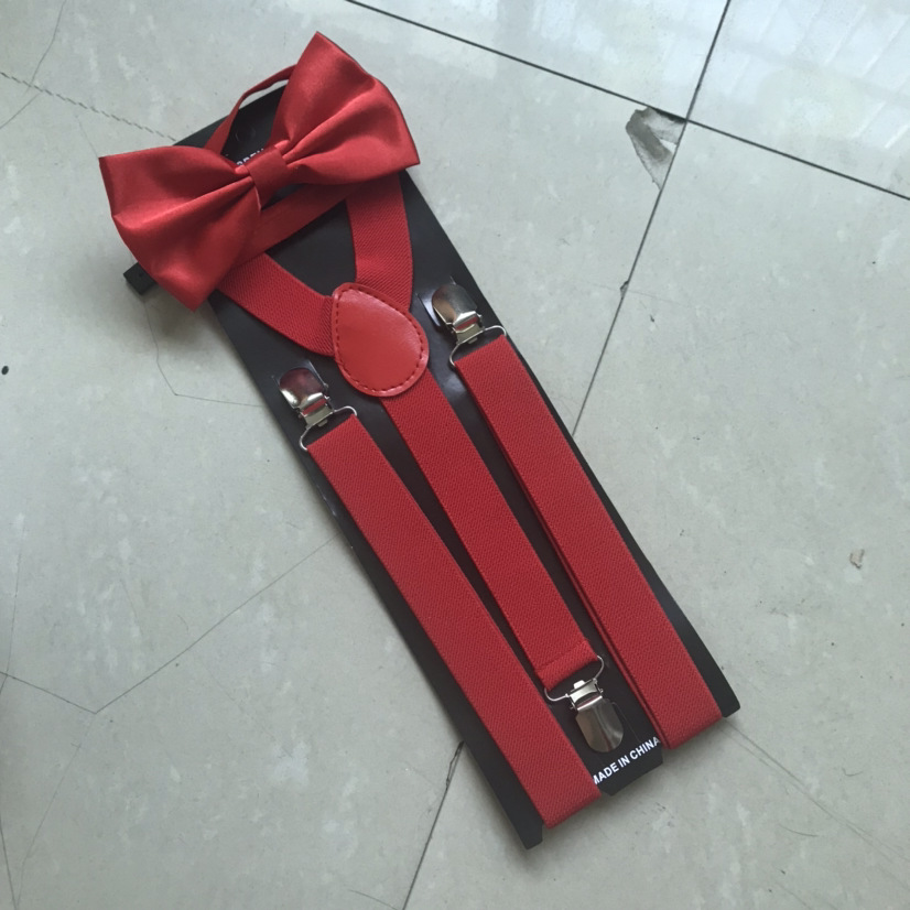 Tirantes unisex para adultos con accesorios de corbatín, tirantes elásticos para pantalones, conjunto de corbatín al por mayor