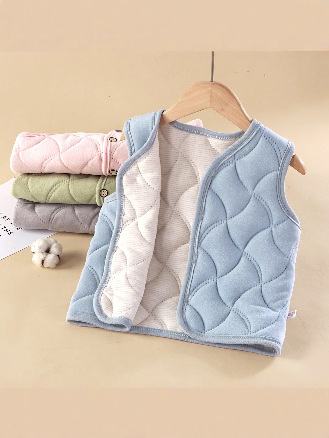 Nuevo chaleco caliente para niños otoño y invierno más vello en invierno estudiantes vestidos con artefactos mágicos uniformes escolares en invierno chaleco de algodón intercalado de tres capas