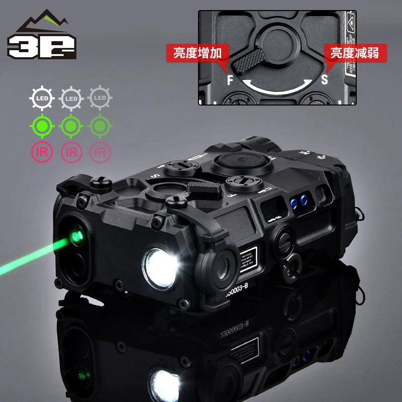 Metal laser pointer with laser, lights, battery case