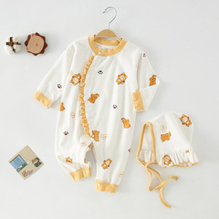 Seasonal Newborn Clothes Tiger Baby Clothes Onesie Half Back Bodysuit Baby Apparel Diaper Cover Crawling Suit