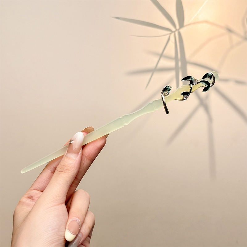古风西湖会发光的宫灯发簪女金属灯笼发髻凉亭盘发簪子中秋节头饰|undefined