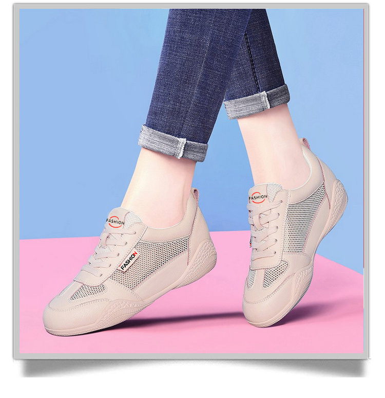 Giày sneaker nữ da thật lưới thoáng khí đế mềm phong cách cổ điển gót 2.5 cm — L 58219m Mẫu lưới thoáng khí màu xám/chiều cao gót 2.5cm, L58219 mẫu lưới thoáng khí màu hồng/chiều cao gót 2.5cm, L58219 lưới đen thoáng khí/mẫu cao gót 2.5cm, L58219 lưới trắng thoáng khí/mẫu chiều cao gót 2.5cm chi tiết 15