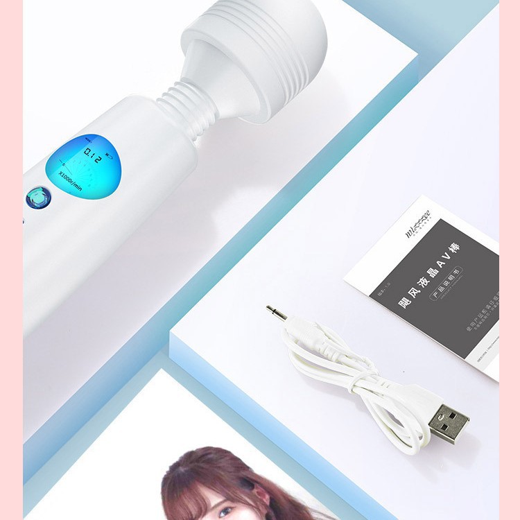 Vibrator eléctrico AV varilla de cristal líquido torácico varilla de masaje masturbadora femenina orgasmo adulto artículos sexuales