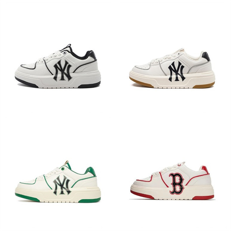 Pure original MLB college-style sneakers with vintage Yankees print, thick-soled, height-increasing casual sports shoes for wholesale Pure original MLB college-style sneakers with vintage Yankees print, thick-soled, height-increasing casual sports shoes for wholesale