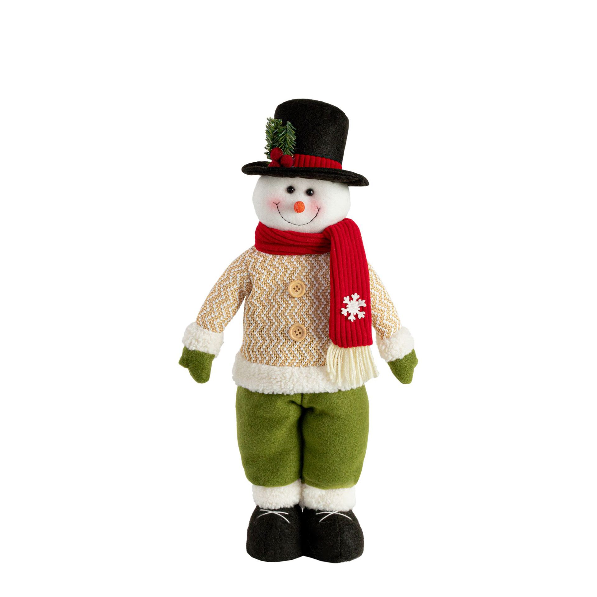Muñeco Telescópico Navideño de Tela Decorativo para Navidad