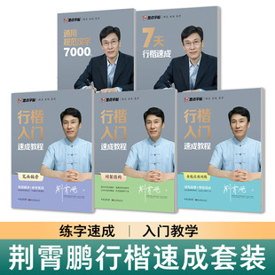 Ink Dot Copybook Regular Script Introductory Quick Tutorial 5 Volumes of Stroke Radicals Hard Pen Calligraphy Copybook + Video Jing Xiaopeng