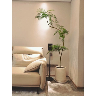 海虹景品蓝花楹仿真绿植室内客厅仿生假植物落地盆栽装饰花卉