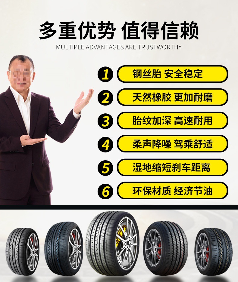 Car Tires 175 185 195 205 215 225 50 55 60 65/70R14R15R16R Wholesale