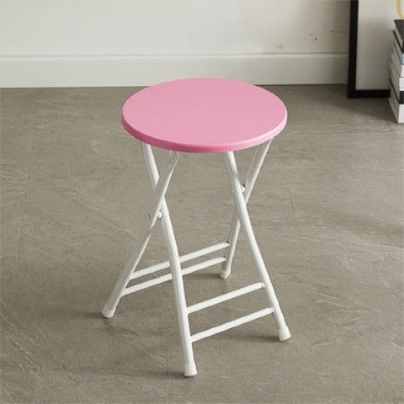 Taburete plegable silla de comedor doméstica taburete silla de respaldo silla de entrenamiento silla de dormitorio de estudiantes silla de computadora simple taburete redondo plegable