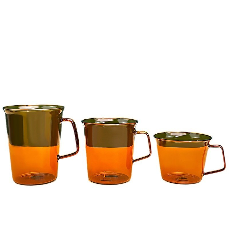 北欧イン高ホウケイ酸コーヒーカップホットドリンククリエイティブカラーガラスレトロ飲料茶マグカップ卸売|undefined