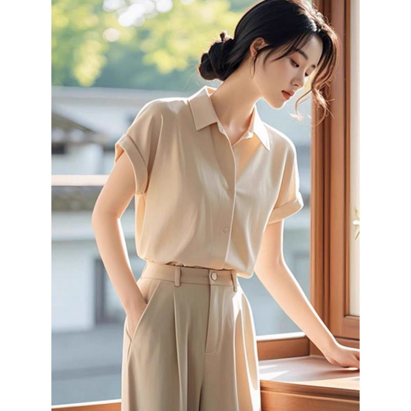 2025 New Style Cold Style High-end Sense Alegant Elegant Fashion Professional Shirt Pants Two-piece Suit Women's Summer 2025 New Style Cold Style High-end Sense Alegant Elegant Fashion Professional Shirt Pants Two-piece Suit Women's Summer