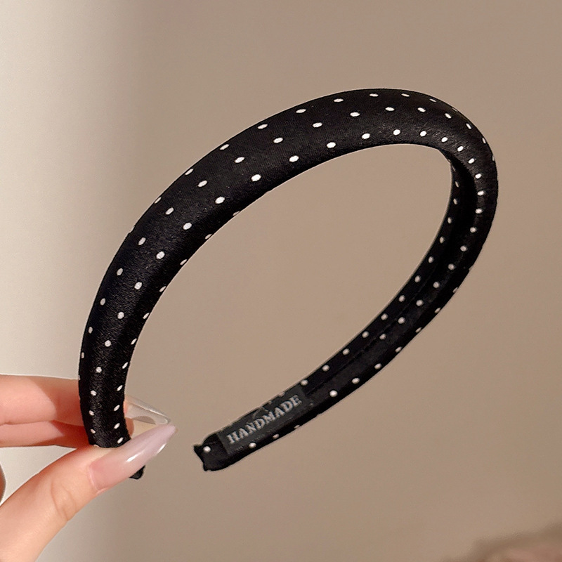 Brazo de cabello negro plegado para mujeres retro francés alto cráneo de borde ancho brazo de cabello de compresión para el cabello Bundle para el cabello fuera de la guarnición universal image 125