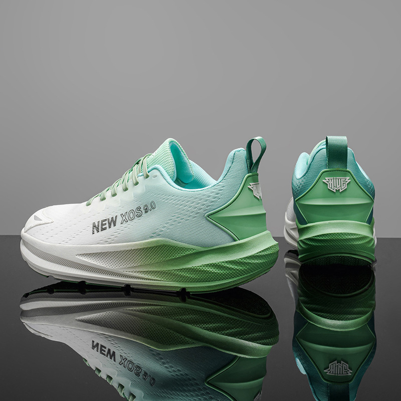Zapatos de correr de altura ancha, zapatos de correr de malla transpirables para hombres y mujeres, zapatos de deporte ampliados y elevados, amortiguación general de cuatro estaciones, zapatos de correr grandes portátiles