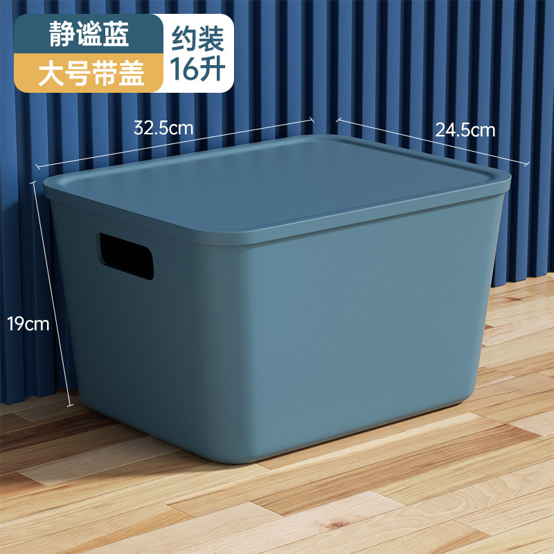 뚜껑이 있는 대형 - 파란색