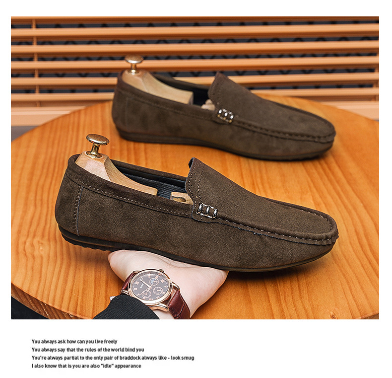 Neue Beanie Schuhe Herren Trend Wildleder Slipper alles mit Loafers_voghion.com