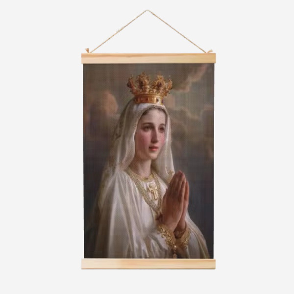 Guadalupe Nuestra Señora de la fábrica de carteles de rollo de madera sólida cuelga pinturas de comercio exterior suministro de almacenamiento Temu