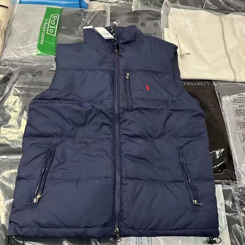 跨境RL小马刺绣羽绒棉服秋冬季立领百搭马甲男女情侣背心外套休闲|undefined