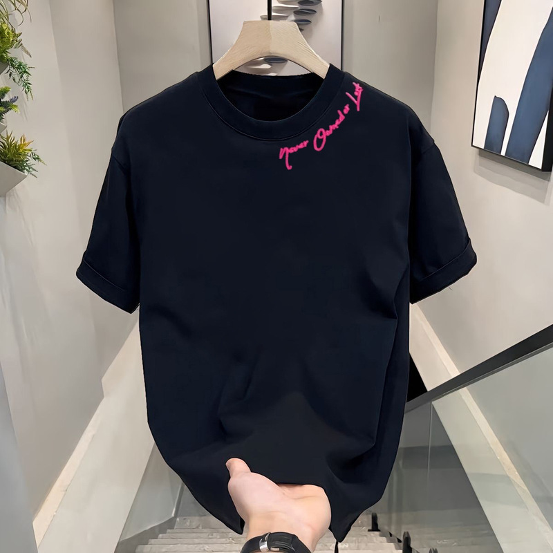 Available for Overseas Wholesale~ Heavyweight Pure Cotton 150kg Short-Sleeve T-Shirt for Men, Summer 2026 Top, National Trend Style for Men and Women, Couple's Wear