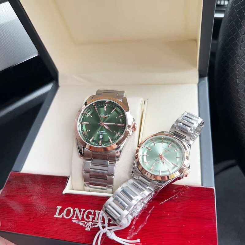 New Langjia Yuedong Series Couple Three-Pin Quartz Movement Calendar Men's and Women's Stainless Steel Strap Watch Manufacturer Wholesale