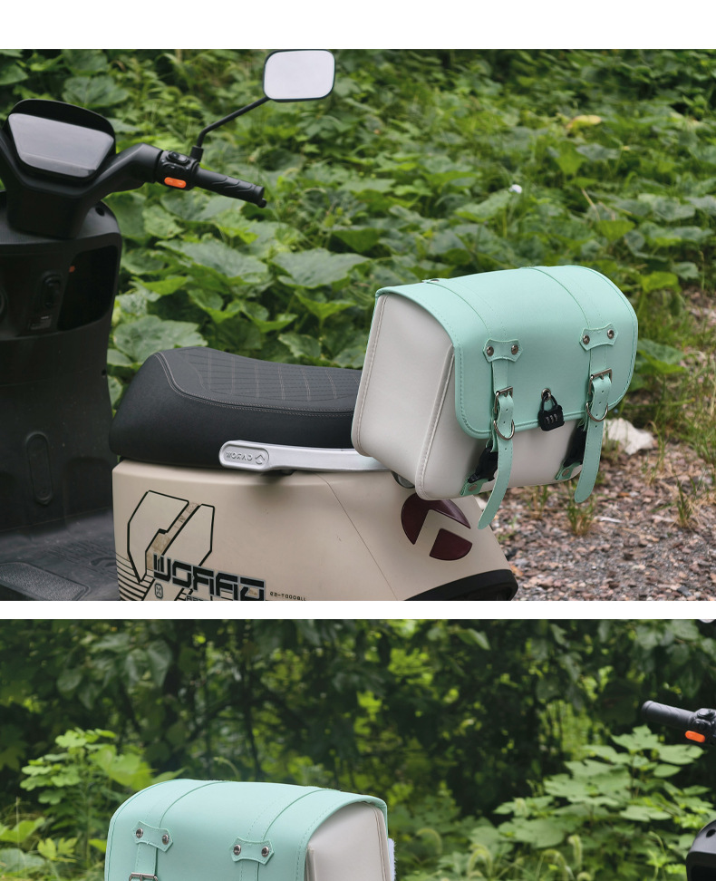 Suitable for Yadi Aima electric vehicle rear trunk hanging bag with lock, anti-theft universal storage bag, Yuan Universe trunk