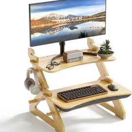 实木键盘置物架台式电脑便携立体式桌面悬空倾斜增高垫底座收纳架
