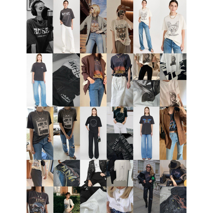 [Collection] Collection of Ab Printed Round Neck Simple Loose Short-Sleeved T-Shirts