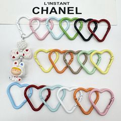 彩色爱心桃心弹簧圈 diy饰品配件糖果色五角星登山扣五金钥匙配件
