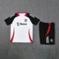 2526 manchester united white and red collar training suit