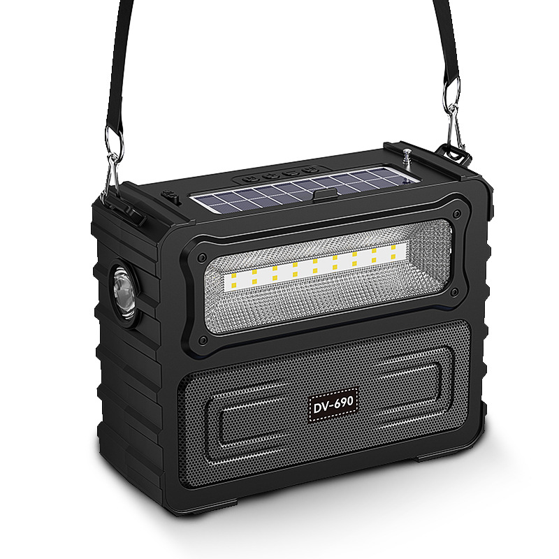 Multifunctional Bluetooth Speaker Outdoor High Volume Flashlight Led Light Camping Style Solar Cross-Border Audio Subwoofer