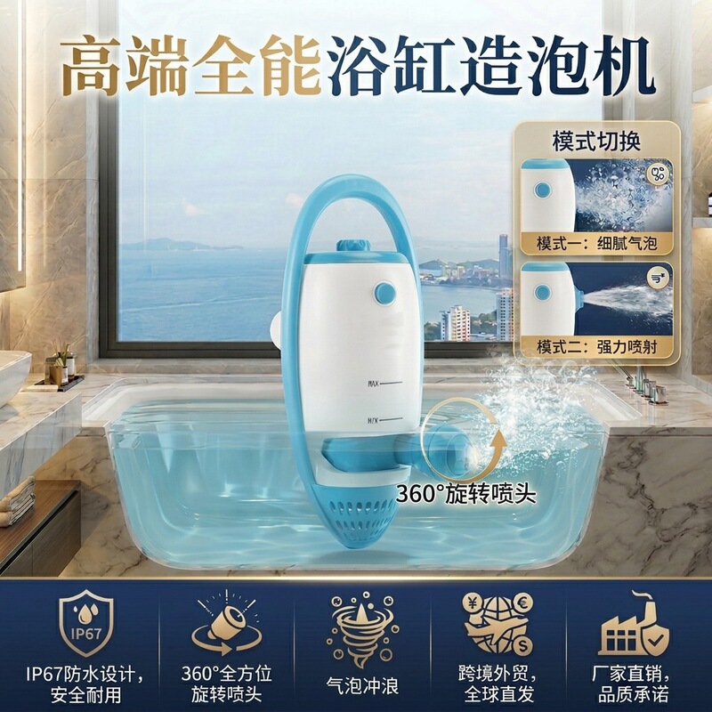 Foreign Trade Cross-Border Bathtub Bubble Maker, Bubble Wave Machine, Bath Bubble Machine, Wired Spa Water Therapy Machine Ms-01