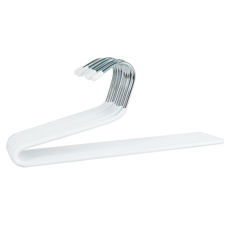 Estante de los pantalones de ganso de acero inoxidable S-tipo plástico inmersión hogar percha metal antideslizante magia engrosada hierro pantalones percha