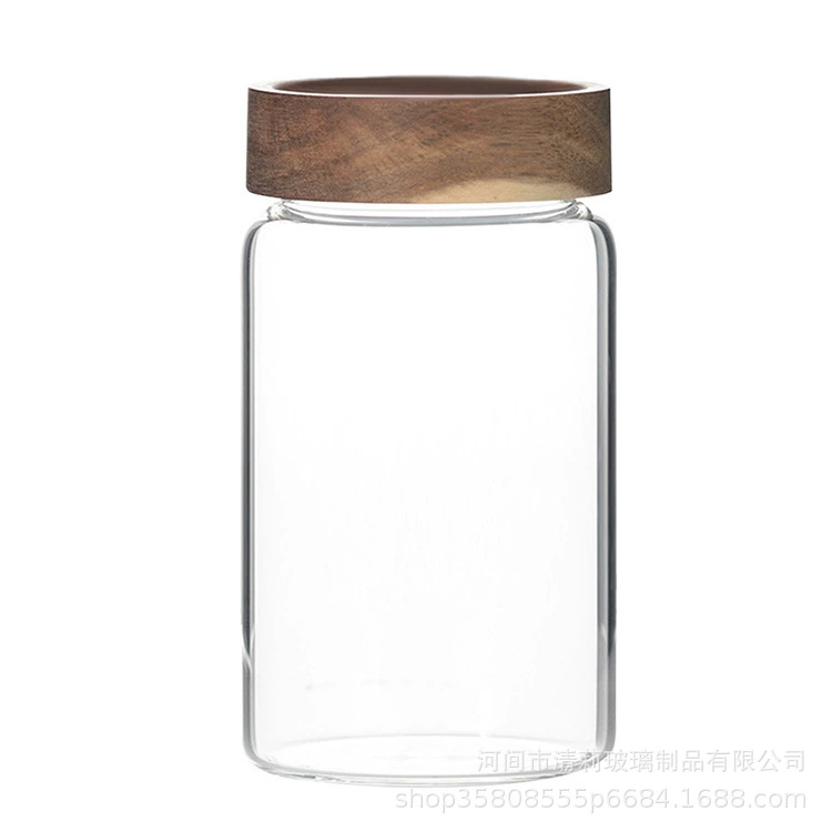 Стеклянный резервуар из высокоборосиликатного стекла Sali Covered Wirle Cover Wicker Sealing Tea Tibetan Tiber Wide Wet Insect Kitchen Storage