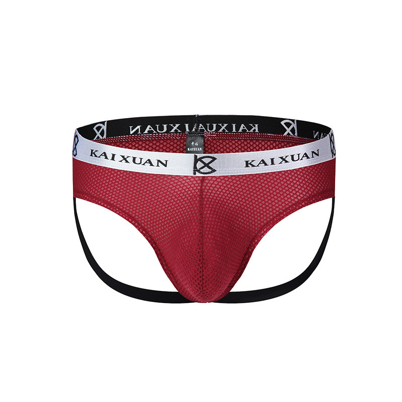 Soft Stretch Lightweight Ice Silk Underwear Comfortable Breathable Men's Thong Triangle Low Waist Sexy Underwear for Men