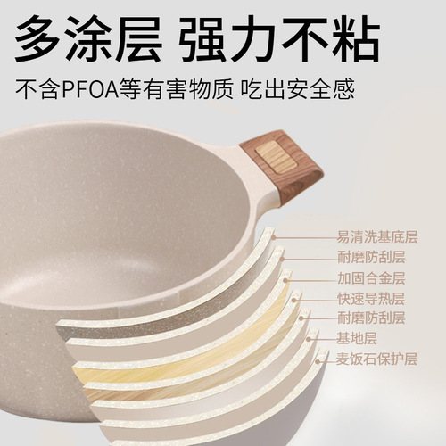 Medical stone soup pot non-stick pot household binaural stew pot soup cooking noodle pot die-cast pot induction cooker open flame universal