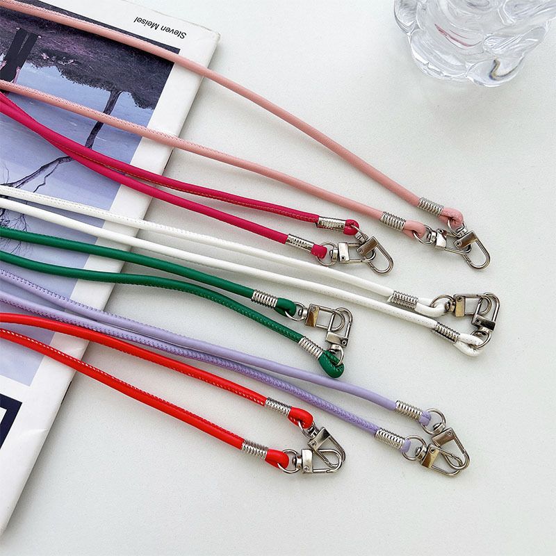 Phone lanyard, crossbody strap, neck strap, phone case lanyard, long PU back clip, cord clip, padding, accessories, Japanese style women's strap
