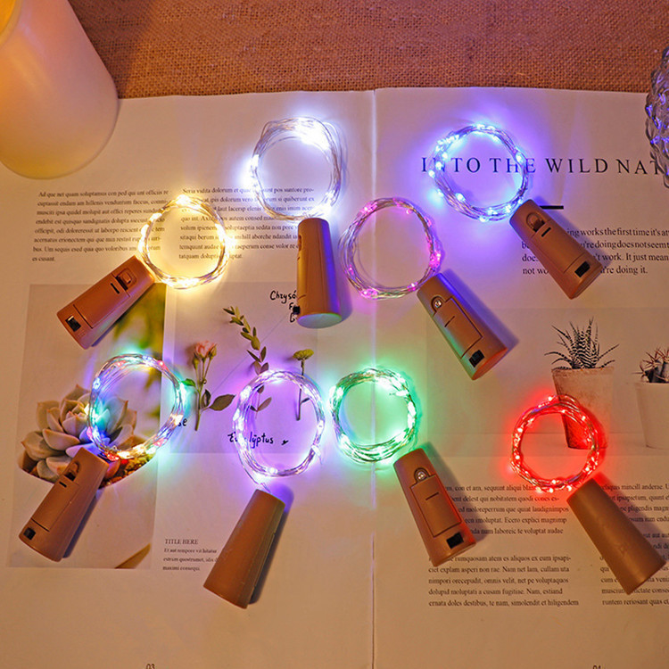 Wine bottle stopper copper wire lamp LED lamp string battery box button wine bottle stopper lamp indoor Christmas decoration star lights Wine bottle stopper copper wire lamp LED lamp string battery box button wine bottle stopper lamp indoor Christmas decoration star lights