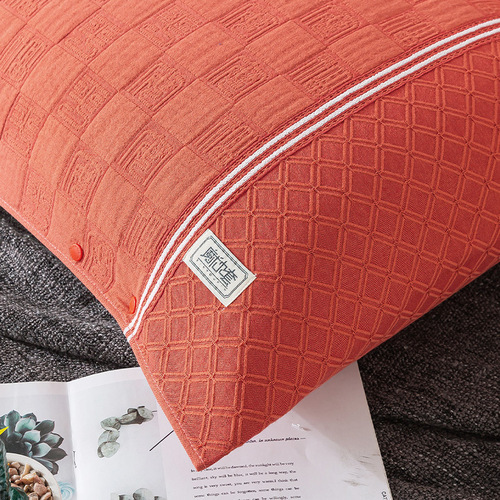 A pair of high-quality pure cotton towels for home use, all-cotton pillow towels with fixed anti-slip single clip magic pillowcases.