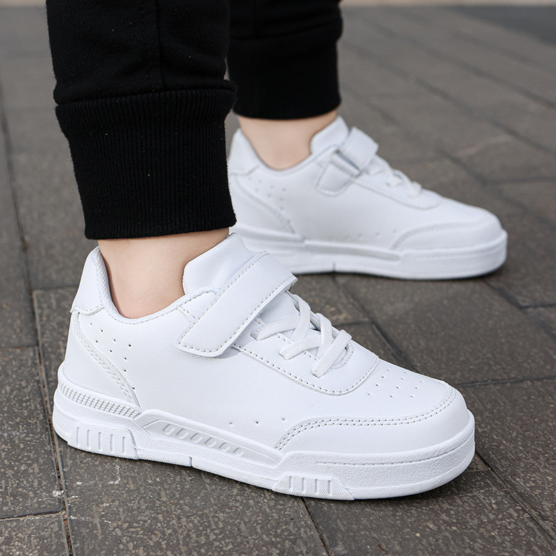 Niños campus zapatos blancos 2025 niños de moda coreana personalidad zapatos transpirables zapatos de skate para niñas al aire libre