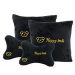 汽车头枕靠枕四季车用头枕护颈枕水晶毛绒骨头枕腰靠套装车内用品