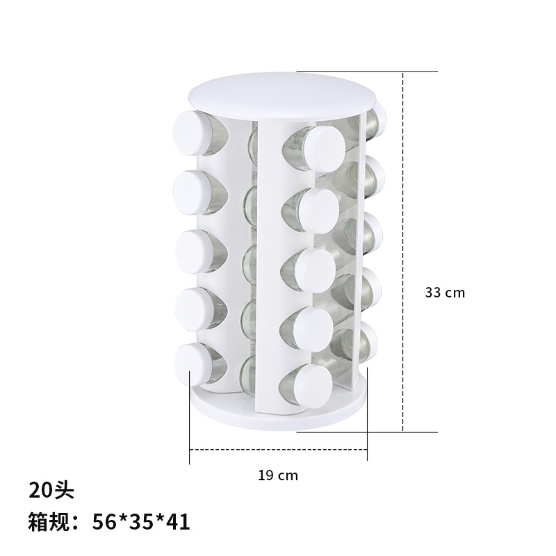 Estante de condimento redondo de color natural cocina multifuncional tanque de condimento giratorio utensilios de cocina para el hogar estante de condimento al por mayor