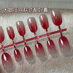 樂檬新2.0短橢圓穿戴甲片超薄無痕免刻磨分碼短款甲片延長假指甲