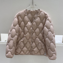 羽绒内胆短款内搭轻薄款90绒羽绒服女24年宽松V领休闲简约外套女