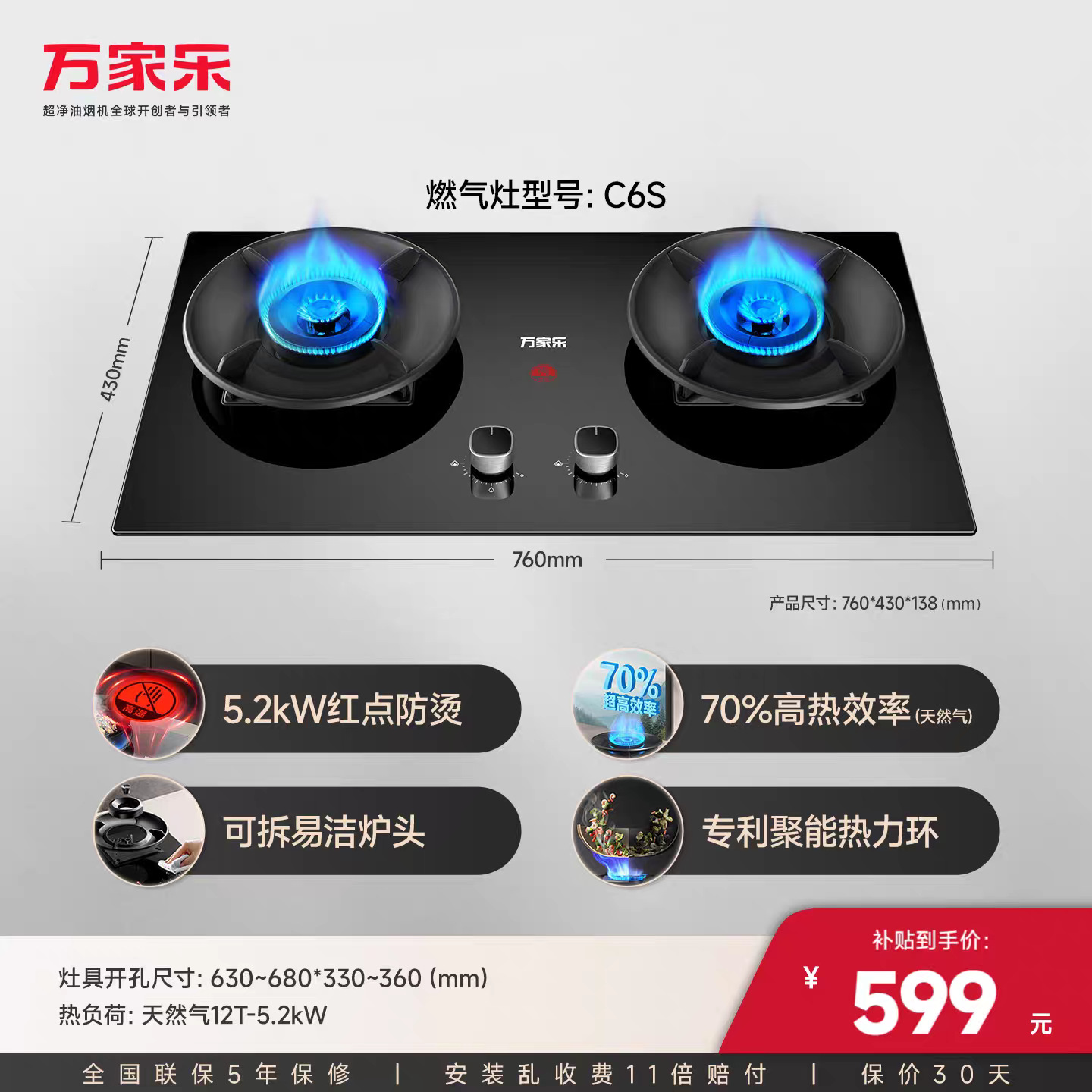 C6S-70% 열효율 절감 + 홍점 방지 안전 설계