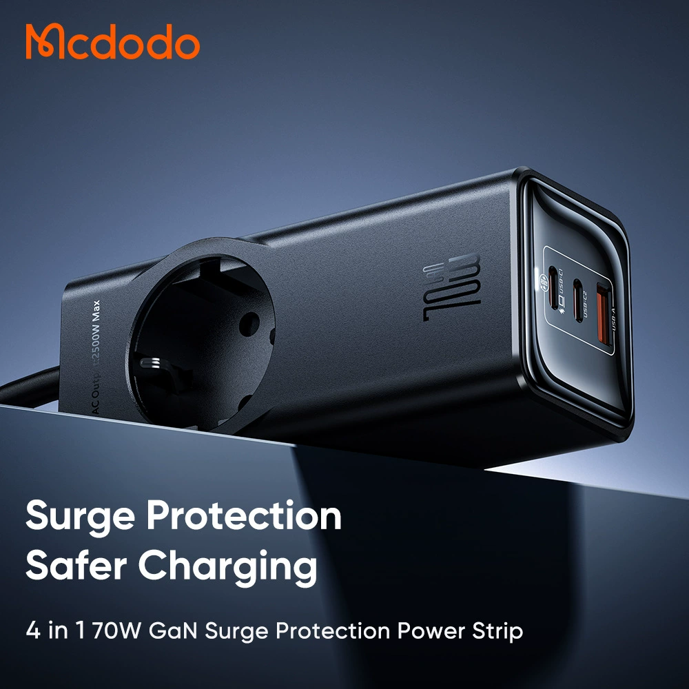 麦多多 Polar Electric Cube азотное увлажняющее зарядное устройство GAN, три разъема 2C1A 70W, стандарт для Европы