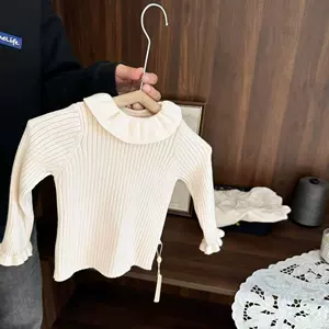 Демисезонный базовый приятный телу детский трикотажный однотонный эластичный свитер