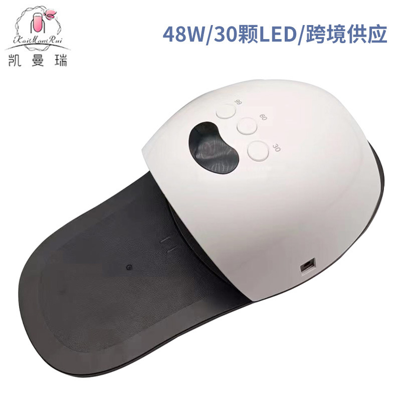 Nueva lámpara creativa para uñas, estilo pantufla, lámpara de fototerapia para uñas de los pies, 48W de gran capacidad con almohadilla para pies, máquina de uñas para comercio transfronterizo